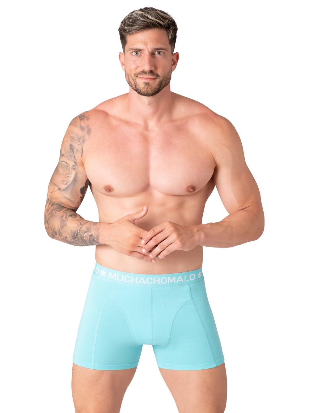 Muchachomalo Hombre Bóxer 6-Pack, Liso, Algodón, Cinturilla Elástica
