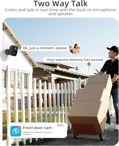 Image of ELECCTV 5G /2.4G WiFi Security Cameras Wireless Outdoor, 2K 5G Security Camera with AI Motion Detection, Color Night Vision, Siren, IP65, 2-Way-Audio, Support Alexa&Google Assistant, Cloud /SD (4)