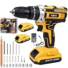 Kit Parafusadeira, Furadeira e Chave de Impacto Sem Fio 21V com 2 Baterias, furadeiras elétricas Potente, Durável e Versátil para Profissionais, Vendido pela Inava