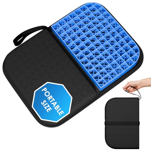 WISIMMALL Gel Seat Cushion Portable Travel Cushions, 16.5