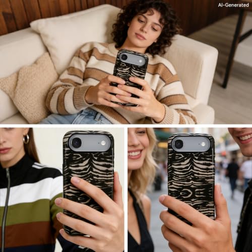 Fourmor for iPhone 17 Air Case - Wireless Charging for MagSafe, Dual-Layer Design (Outer Hard PC Shell + Inner Soft TPU Shell), Unisex Shockproof Protective Case - Tiger Stripe Pattern. by Fourmor - Used condition - Image 7