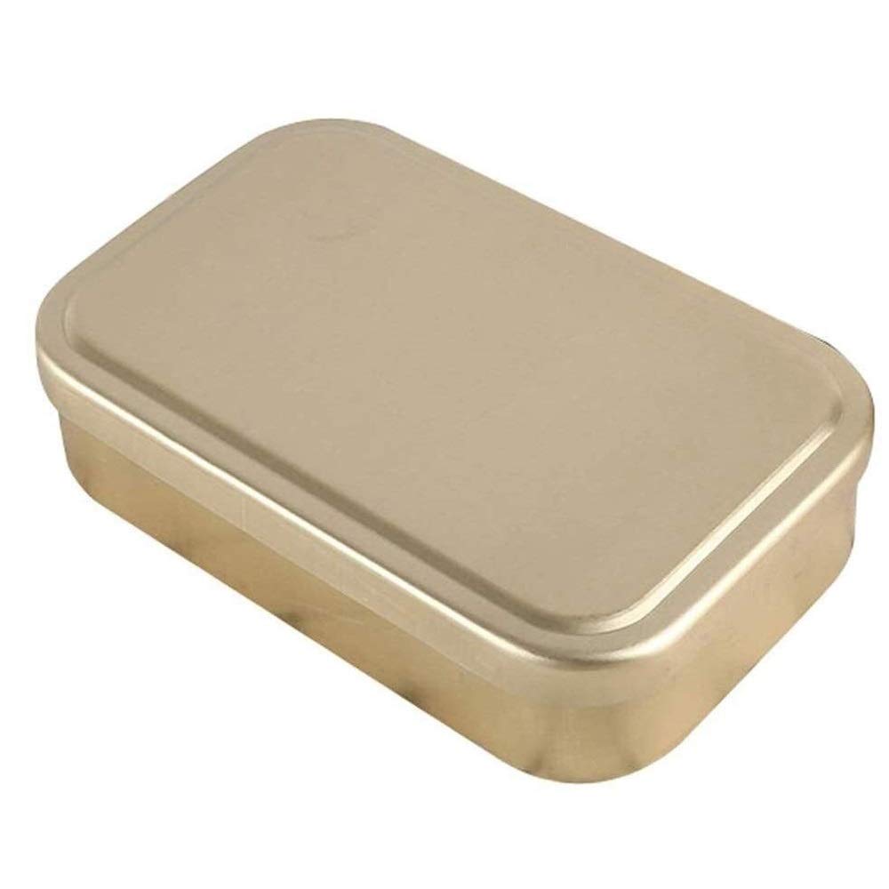 Lunc Boxes Lunc Box in Alluminio, Bento Box Contenitore per Alimenti Ecologico, Bento Box Portatile per Uso Alimentare con Manico, Lunc Box Coreano in Alluminio Giallo Arrotondato,