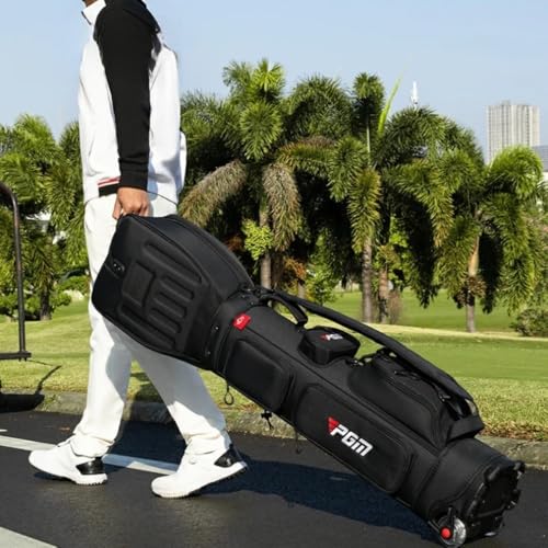 Golf Travel Cover 3D Hard Shell wasserdichte Dauerhafte Mikrofaser-Gehäuse Hält 14 Schläger Tragbare Tragetasche Mit Griff Für Männer Frauen Auf Kursschutz