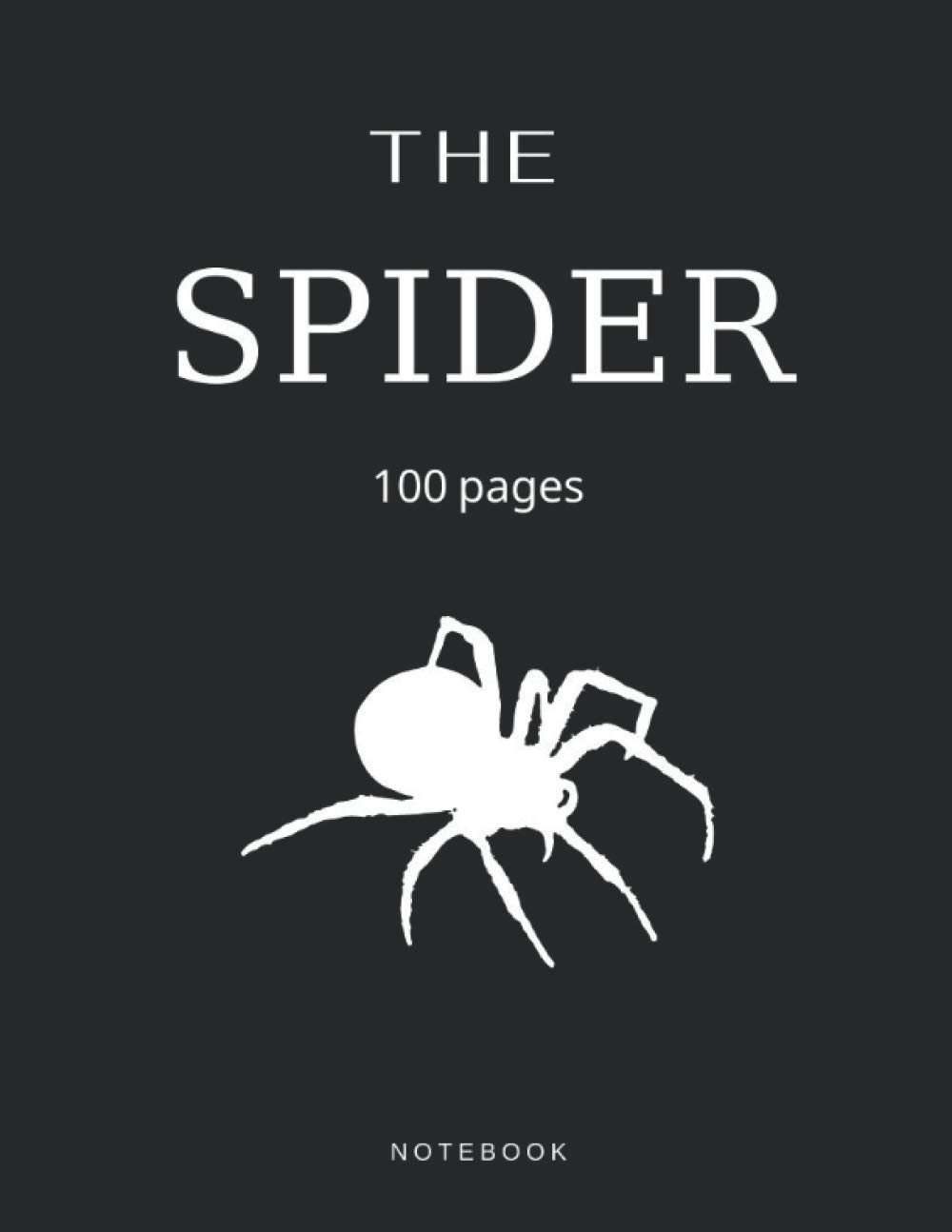 Notebook: spider collar black lines: glossy paperback size: 8.5 * 11 inches.: Perfect for taking notes, writing down ideas and thoughts. For gel ink pen or pencil. Tuu suit everyone
