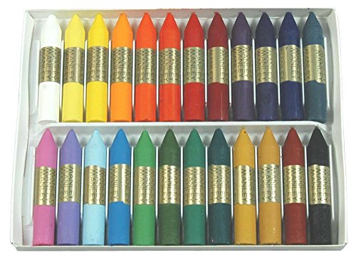 Ceras Manley 24 Unidades - Caja de Cera Profesional y Ceras para Niños - Ceras de Colores para Material Escolar - Blandas, Fabricación Artesanal