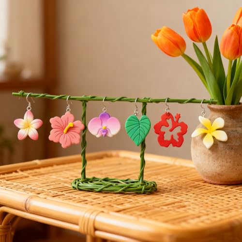 Image of ORIGACH 17 Pcs Flower Polymer Clay Cutters Set PLA Clay Earring Cutters for Earring, Necklaces, Bracelets Making Polymer Clay Molds with Storage Box