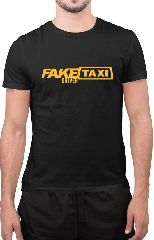 Graphic Impact Funny Fake Taxi Driver Racing Race Novelty Tumblr Stag Savage T Shirt