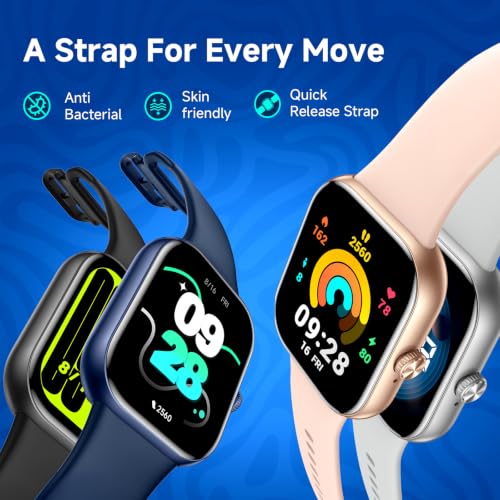 Image of REDMI Watch Move 1.85 Premium AmoLED,14 Day Battery,Best Accuracy,Dual Core Processor Smartwatch (Silver Sprint Strap, Free Size)