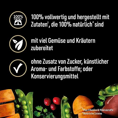Cesar Adult Hundenassfutter Natural Goodness, 6 Dosen, 6x400g – Ausgewogenes Premium Hundefutter nass, reich an Huhn, mit natürlichen Zutaten hergestellt