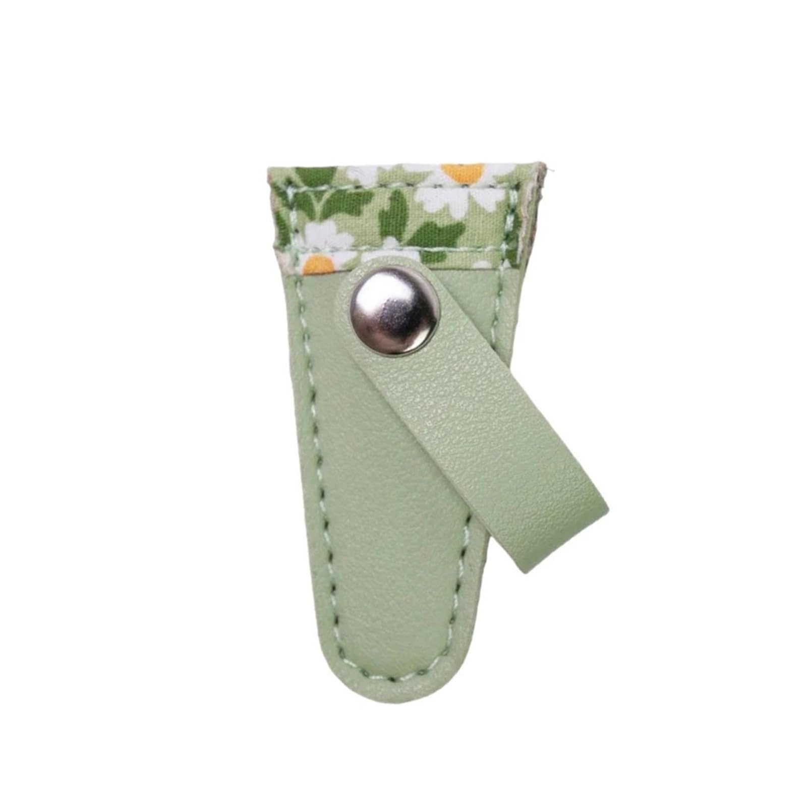 6 Pcs PU Leather Embroidery Scissors Sheath Dead Skin Tweezers Protective Case Cutter Scissors Cover Household Sewing Tools(Green)