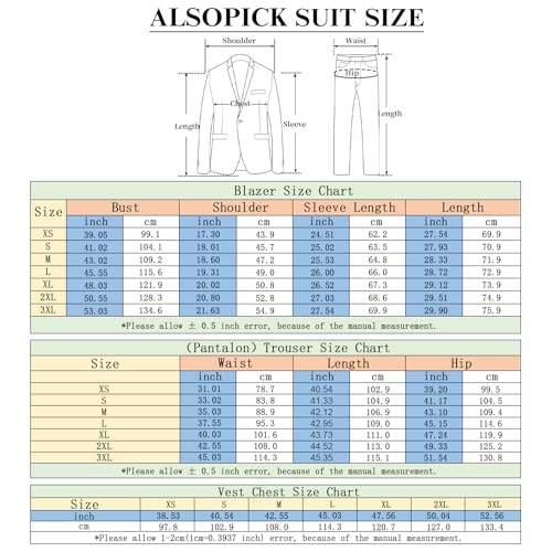 Mens Suit 3 Piece Slim Fit Two Button Single Breasted Solid Tuxedo Blazer Vest Pants Set for Wedding Prom Formal Business2