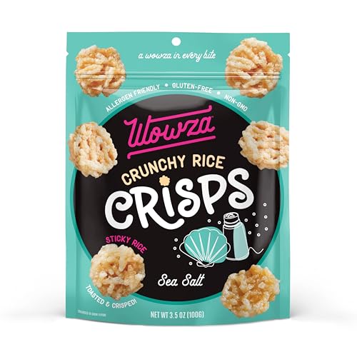 Wowza Sea Salt - Healthy Snacks, Mini Rice Cakes, Sticky Rice Cru...