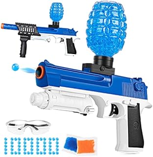 Kolable Gel Ball Blaster 2 in 1 Splatter Ball Gun, High Performance Splat Gun Water Beads Gun for Shooting Games Boys & Girls Ages 12+, Blue