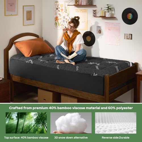 Image of BEDLORE Twin XL Mattress Topper , Pillow Top Mattress Pad
