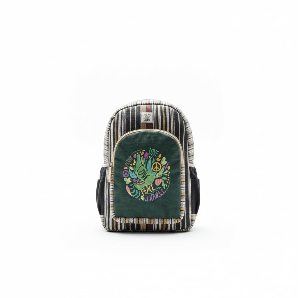 urban hike Handcrafted Hemp Backpack for Men & Women | Organic Eco-Friendly Laptop & College Bag | Rucksack for Travel, Office, School & Outdoor | Vegan, Durable & Comfortable || Printed-picture-54