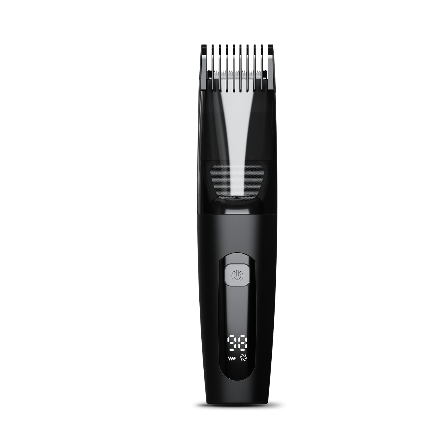 Regolabarba sottovuoto da uomo, 40 lunghezze regolabili, lama in ceramica liscia per pelli sensibili, kit per toelettatura USB-C, nero opaco