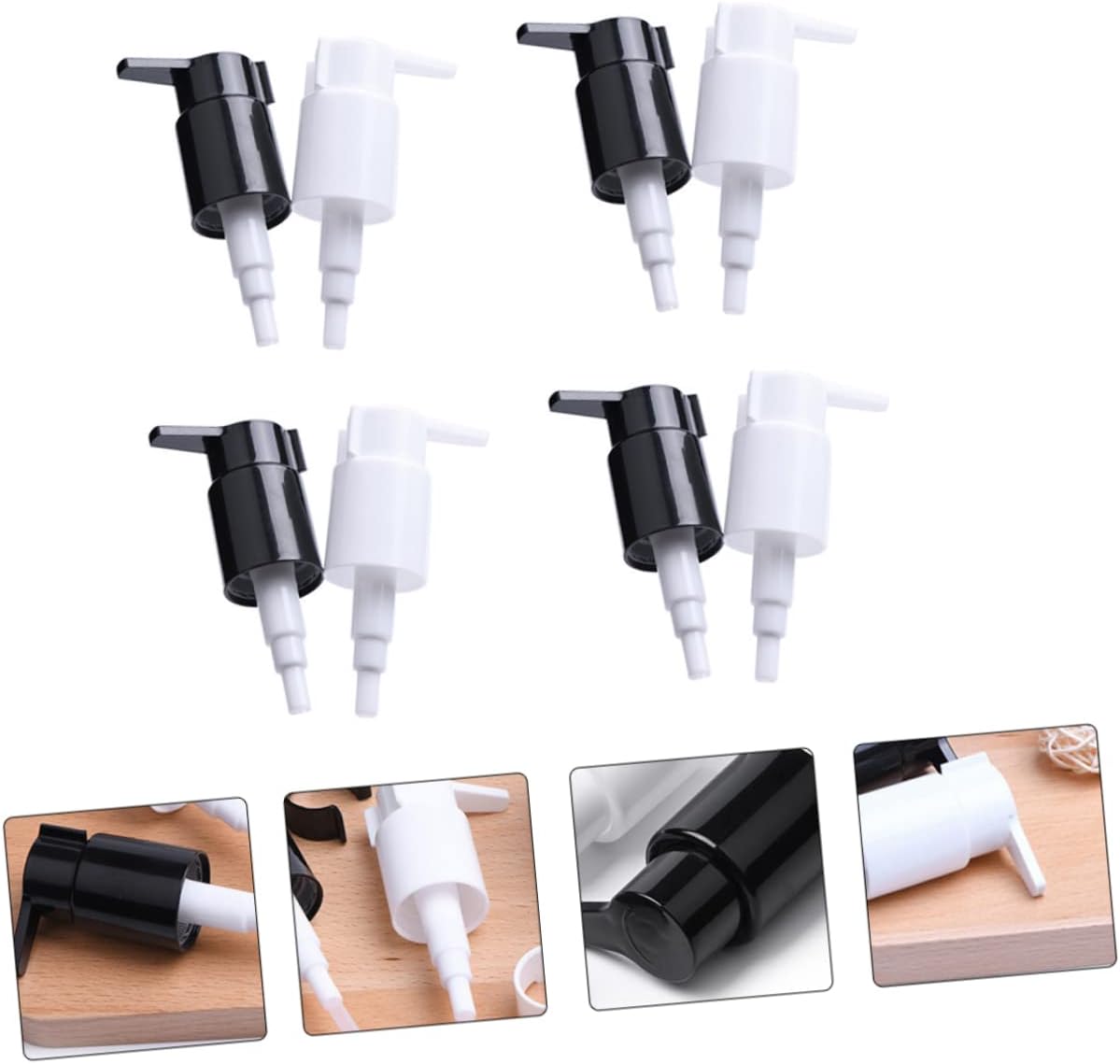 8pcs Plastic Lotion Pump Dispensers with Clips, Portable Reusable image 4