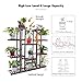 Ufine 9 Tier Wood Plant Stand Carbonized Flower Rack 17 Potted Organizer Tall Plant Display Shelf for Indoor Outdoor Patio Garden Corner Balcony Living Room Kitchen