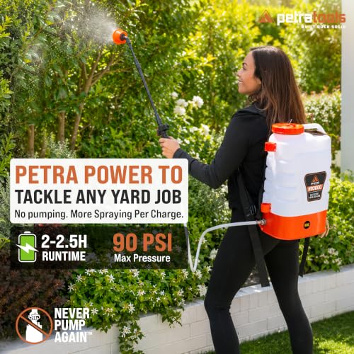 Image of PetraTools 3 Gallon Battery Powered Backpack Sprayer - 2.5 Hour Runtime