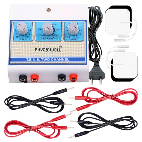 Image of Physiowell Mini Tens 2 Channel Electro Therapy Machine (Transcutaneous Electrical Nerve Stimulation) for Full body (Selfadhesive Pad)