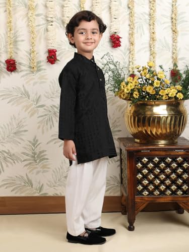 Image of POLKA TOTS Boys Cotton Pathani Set | Premium Pathani Kurta & Pyjama Set for Boys | Kurta Pajama for Kids Boy | Pathani Suit for Kids, Baby Boys & Toddlers | Ethnic Wear for Boy