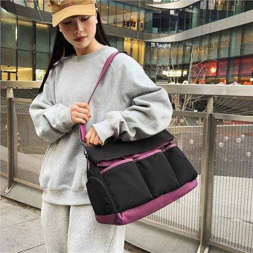 Travel Bag With Shoes Pack Bussiness Hiking Dry Wet Outdoor Swimming Shopping Luggage Schoolbag(Purple)4