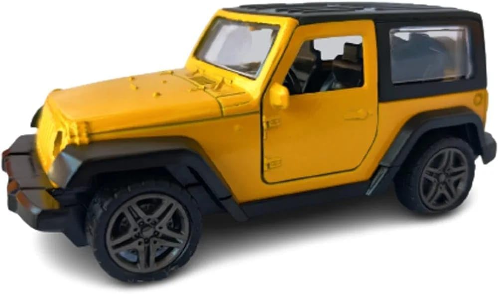 Kids Express Metal Diecast Toy Car, Scale Model, Pull Back Action, Rugged Design, Openable Doors, Gift for Kids and Toddlers, Pack of 1 (Yellow) Thar Yellow Off-Road SUV, 4-Door (B0DFWBV4XV) Amazon Price History, Amazon Price Tracker