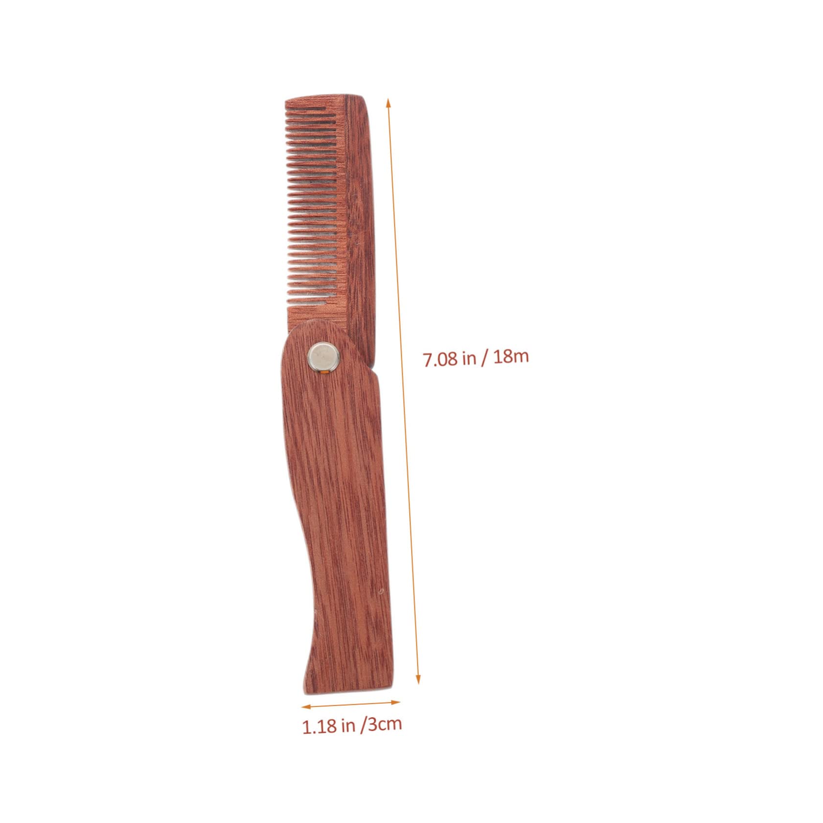 Outanaya Portable Wooden Beard Comb Folding Pocket Hair Comb for and Beard Grooming Texture Practical Design for Go Use for Men