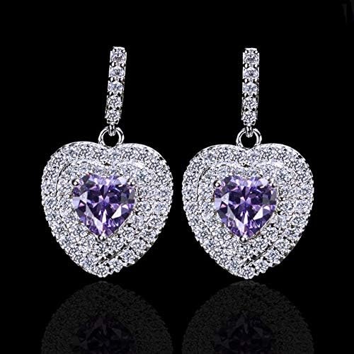 マイクロ舗装されたキュービックジルコニアストーンダングルドロップイヤリング925ジュエリー