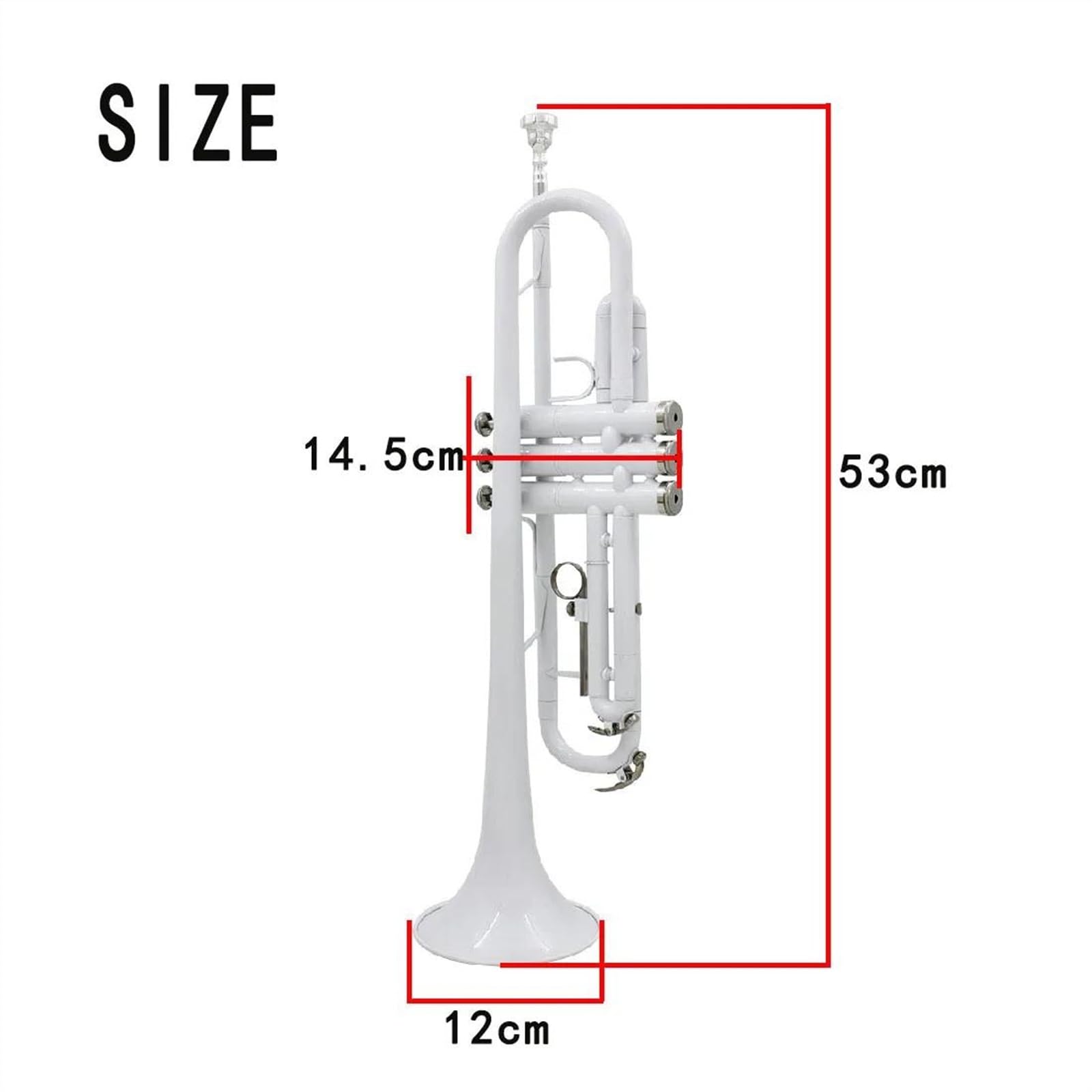 Amazon | トランペット ホワイトトランペット Bbフラット真鍮素材