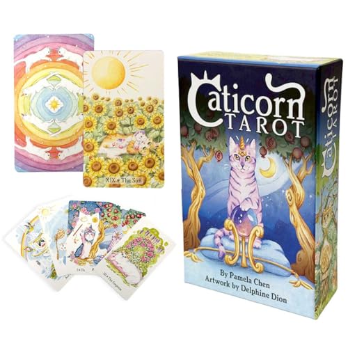 [AiO JAPAN] �m���K�i�n ���ؓ��T �|�[�`�t�� Caticorn Tarot �L���e�B�R�[���^���b�g U.S. GAMES SYSTEMS, INC (�|�[�` 3.�_��̖��@�w�u���b�N)