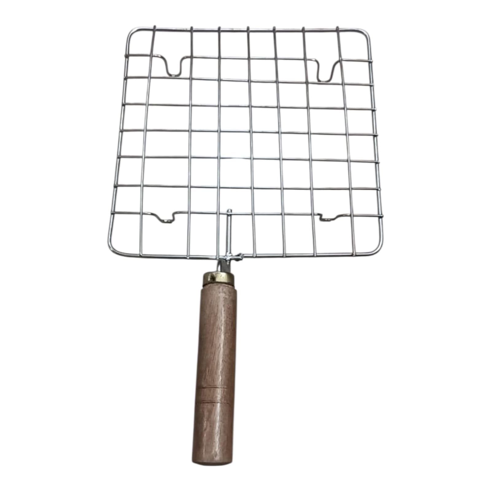 Papad Jali Roast, Paneer Grill, Roti Maker, Barbeque Jali Roaster Chapati Toast Grill Wooden Handle Vegetable tandoor net, Baigan Bharta (Square)-image-47