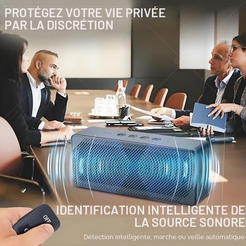 Dispositif Anti-Enregistrement Par Ultrasons, Protecteur De Confidentialité À Activation Vocale Avec Bouclier D'Interférence À 270° Pour Des Réunions Sécurisées Et Des Conversations Confidentielles
