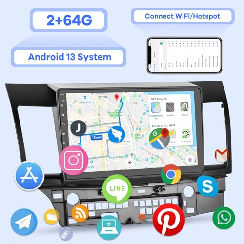 [2G+64G] Radio Auto para Mitsubishi Lancer 2008-2017, 10.1" Android 13 miniatura 3