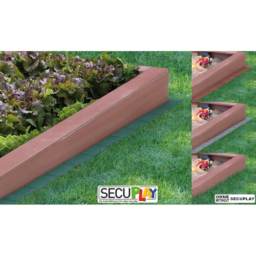 RDX Racedesign Secuplay Gumowa krawędź do koszenia, 100 x 10 x 3,6 cm, szara, 3 sztuki