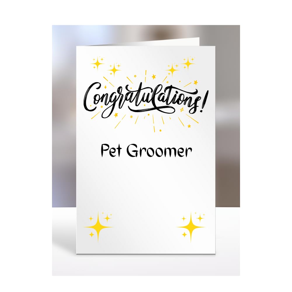 Congratulations Pet Groomer card, gifts for men, women, colleagues, boss, manager, son, daughter, grandson, presents for christmas, A5-243c_10