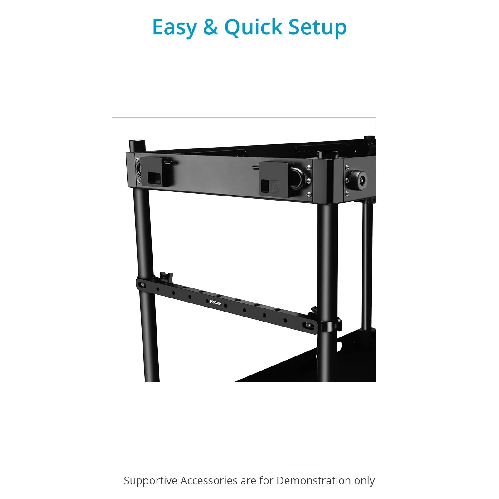 PROAIM Barra Cruzada de Accesorios para Carros de Producción Victor y Atlas. para Montar Varios Accesorios de Foto/Video. Capacidad de Carga hasta 30kg/66lb (VCTR-CB)