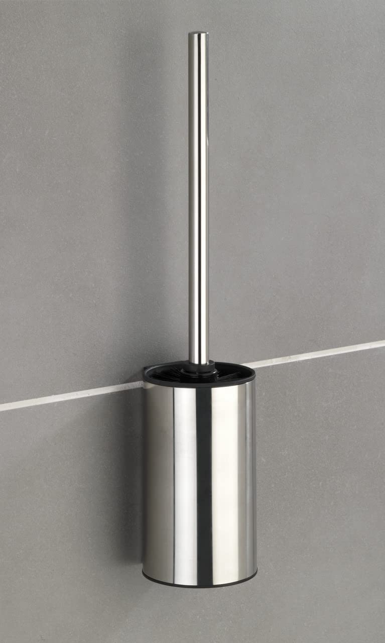 WENKO 23355100 Turbo-Loc® zestaw szczotek toaletowych Detroit, stal nierdzewna, 8,4 x 39,9 x 8,9 cm