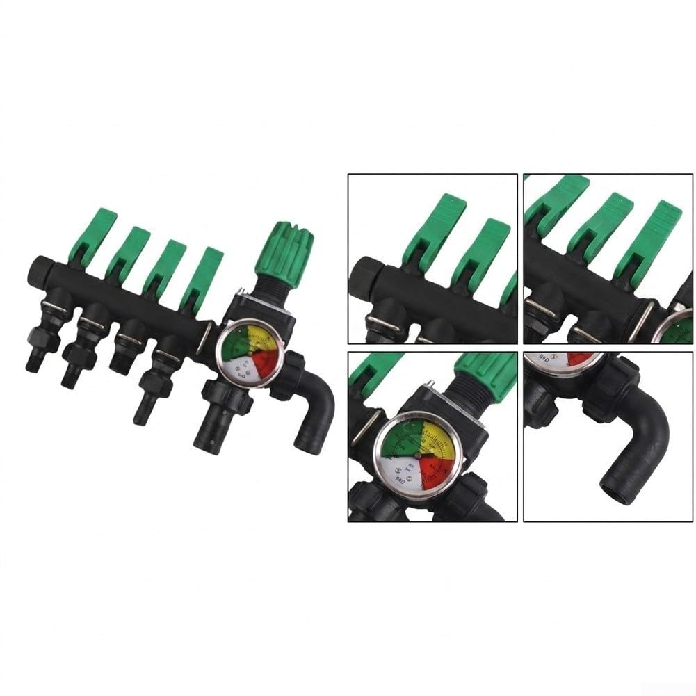 ABS 3-Wege Schlauchverteiler Robust Schwarz