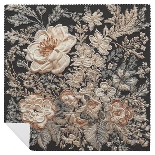 Servilletas de Tela Bordado Floral 47.5x47.5 cm miniatura 6