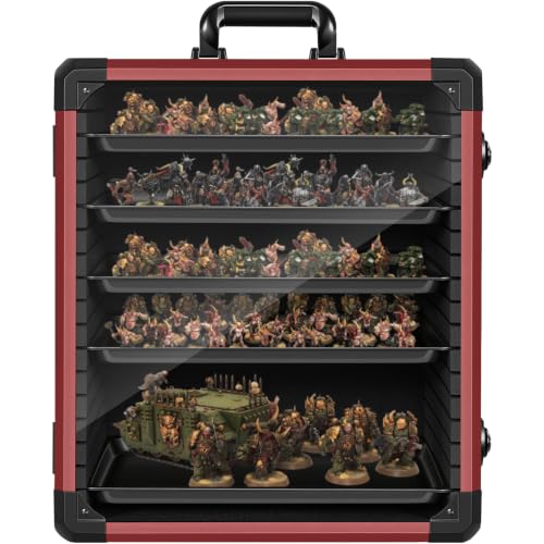 Image of Miniatures Storage Case Miniatures Transport Case Aluminum Alloy Frame with Lock (X-Large Size)