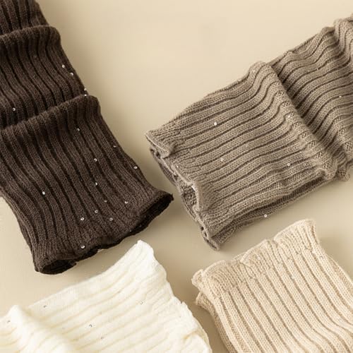 Image of Sequin Leg Warmers for Women Retro Fancy 80s Style Soft Leg Warmers for Winter