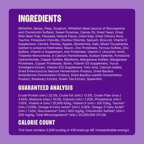 Image of Wellness Complete Health Adult Dry Dog Food, Wholesome Grain Kibble, Natural, Chicken Free, Whitefish and Sweet Potato Recipe, 26 lb Bag