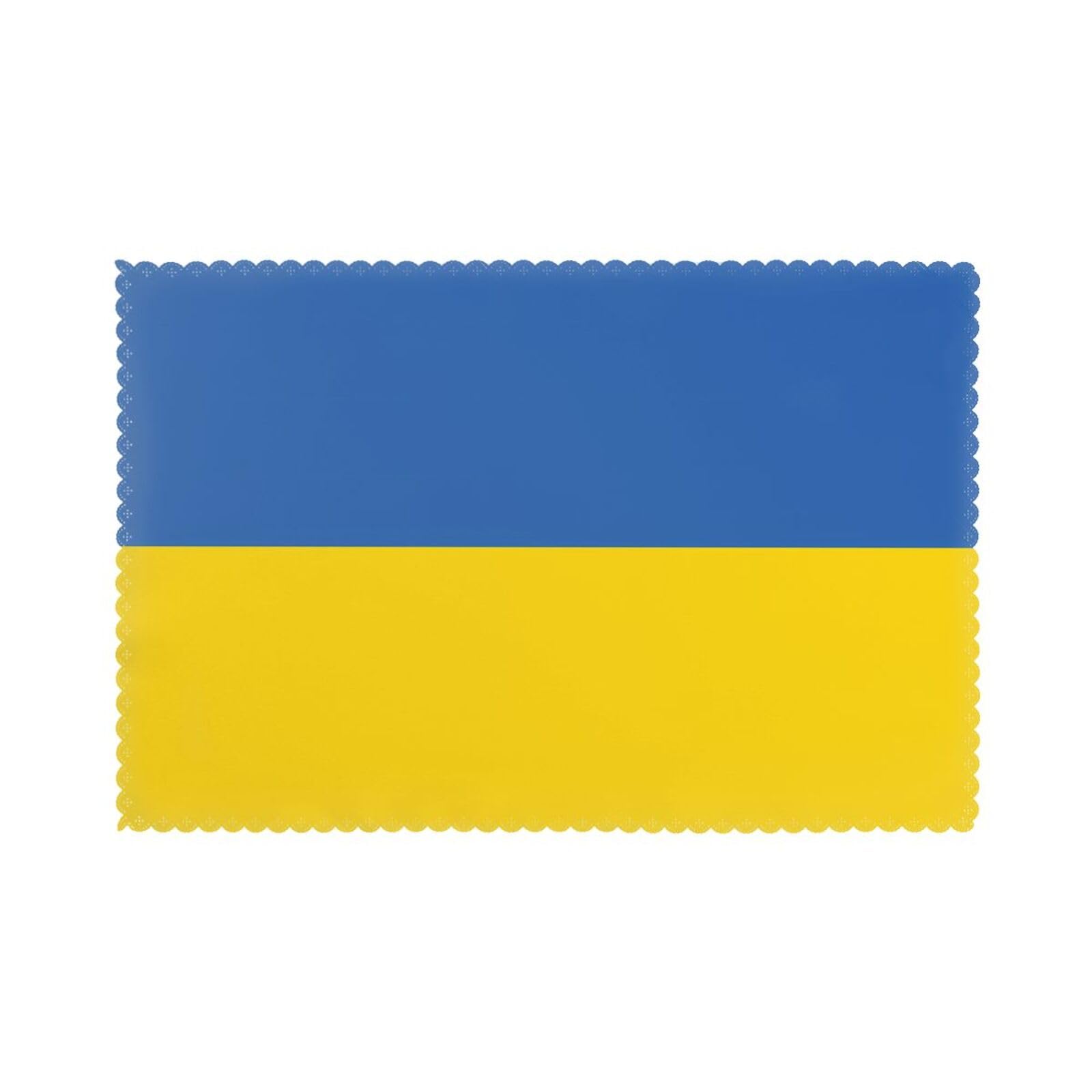 Flag of Ukraine Placemat set of 6, oil-proof and insulated dining table placemats, washable and wipeable.
