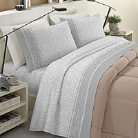 Lenzuola Invernali Banzaii Singolo In Flanella Di Cotone - Anti-Pilling, 3 Pezzi, Made In Italy - Foto 11