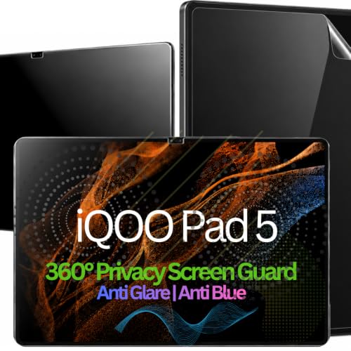 Image of Pxin 360 Pro Privacy Screen guard compatible with iQOO Pad 5 | Anti Glare | Anti UV | Anti Blue | Anti Reflection | Privacy Filter | Unbreakable Build
