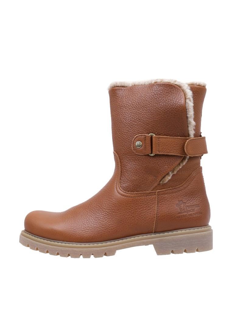 Panama Jack Women's Felia Biker Boots, Brown Cuero Bark, 8 UK