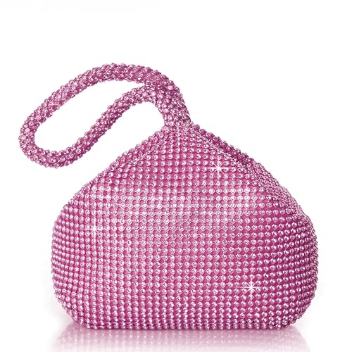 Image of BABEYOND Women's Rhinestone Clutch Evening Bags Sparkly Glitter Triangle Purse for 1920s Party Prom Wedding