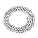 Produktbild Richsteel Ice Out Tennis Chain 4mm Breit 46cm lang Platin Halskette mit 86 Zirkonia Bling Schmuck für Damen an jeden Alter