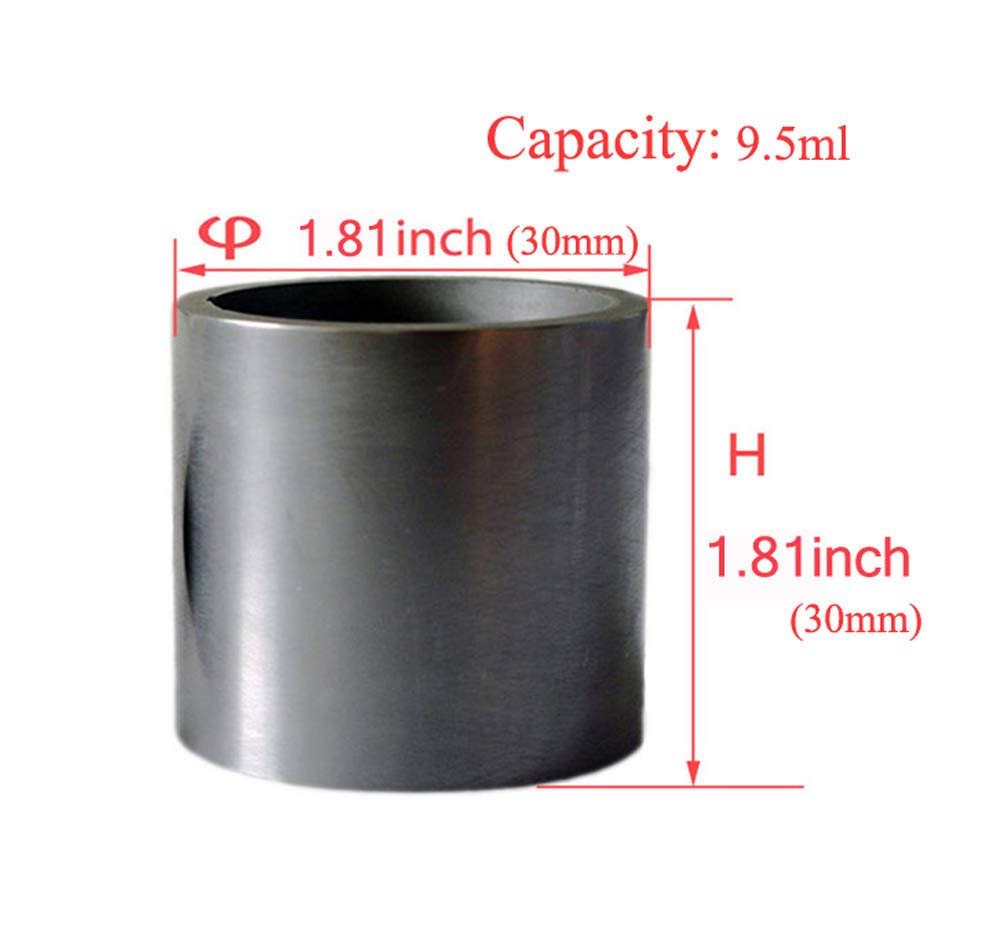 Gold Silver Copper Smelting Graphite Crucible Cup with Lid Lab Supply (30X30MM)